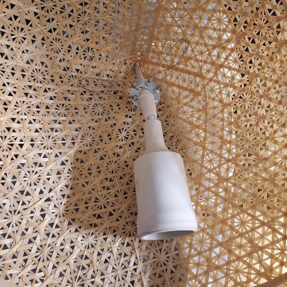 Asian Art Bamboo Wicker Rattan Lantern Shade Pendant Ceiling Lighting Fixture - Picture 7 of 8